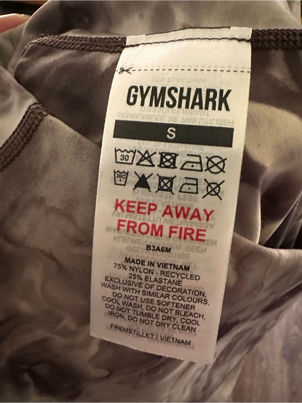 Gymshark Neutral Taupe Tie-Dye Leggings - Gymshark - Picture 5 of 5